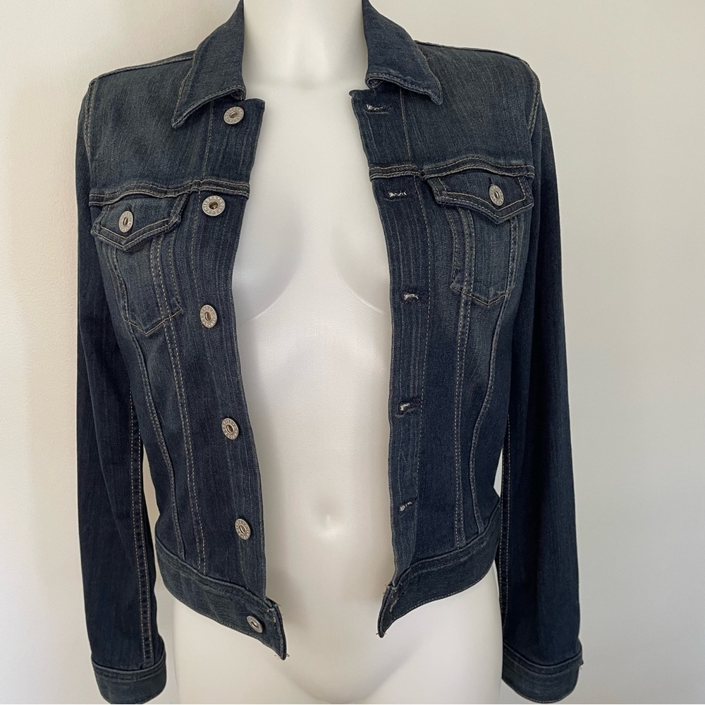 AG Adriano Goldschmied The Robyn Stretch Denim Jacket Dark Wash Size Small